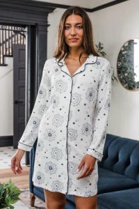 Organic Bamboo Night Shirt - Celestial Print